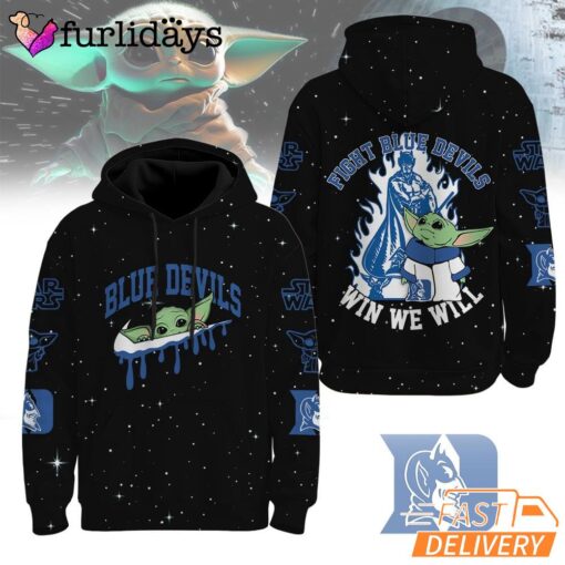 Duke Blue Devils NCAA Baby Yoda It's All About The U Win We Will Hoodie