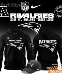 England Patriots 2025 Rivalries Teaser Logo New Hoodie
