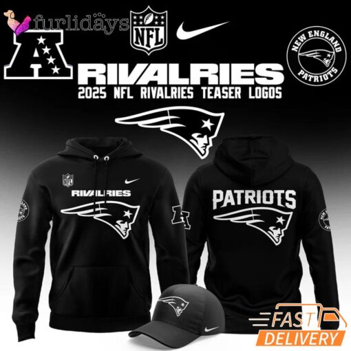 England Patriots 2025 Rivalries Teaser Logo New Hoodie