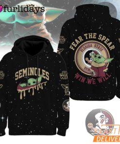 Florida State Seminoles NCAA Baby Yoda It's All About The U Win We Will Hoodie