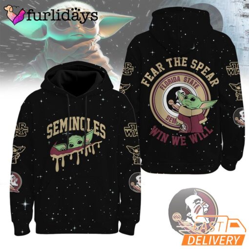 Florida State Seminoles NCAA Baby Yoda It's All About The U Win We Will Hoodie