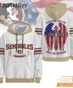 Florida State Seminoles NCAA Stand For The Flag Kneel For The Cross Hoodie