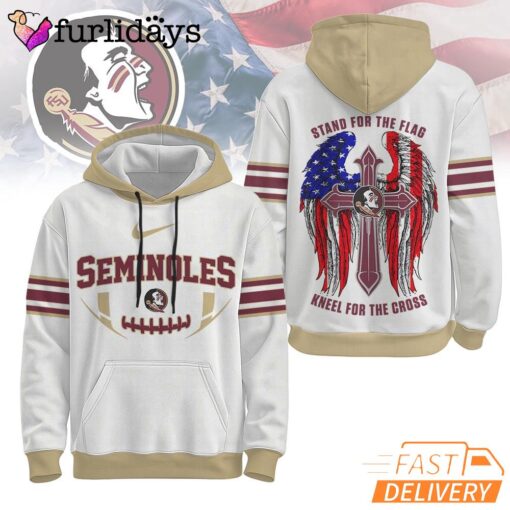 Florida State Seminoles NCAA Stand For The Flag Kneel For The Cross Hoodie