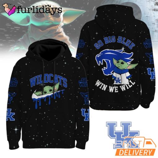 Kentucky Wildcats NCAA Baby Yoda It's All About The U Win We Will Hoodie
