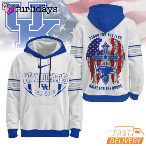 Kentucky Wildcats NCAA Stand For The Flag Kneel For The Cross Hoodie