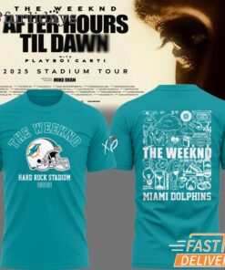Limited Edition Miami Dolphins Football After Hours Til Dawn Tour X T-Shirt