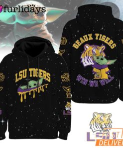 LSU Tigers NCAA Baby Yoda It's All About The U Win We Will Hoodie