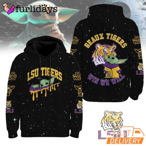 LSU Tigers NCAA Baby Yoda It's All About The U Win We Will Hoodie