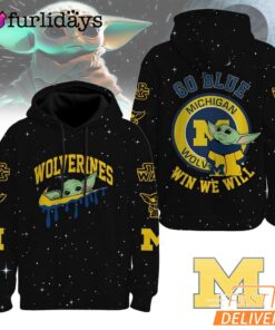 Michigan Wolverines NCAA Baby Yoda It's All About The U Win We Will Hoodie