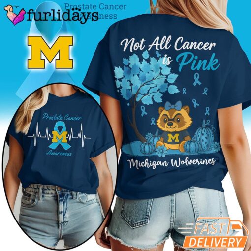Michigan Wolverines NCAA Prostate Cancer Awareness Shirt
