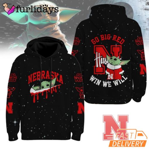 Nebraska Cornhuskers NCAA Baby Yoda It's All About The U Win We Will Hoodie