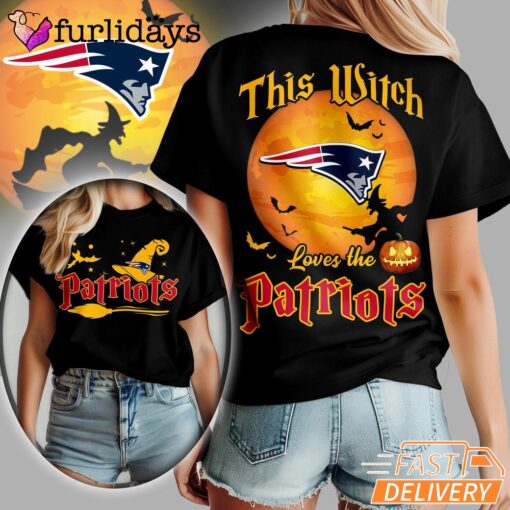 New England Patriots NFL Halloween Witch 3D Shirt