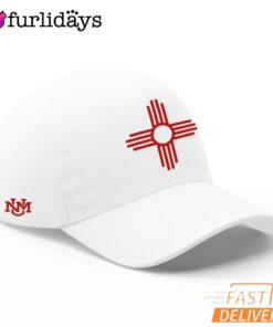 New Mexico Lobos Wordmark Logo Uniform White Cap