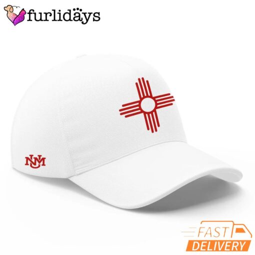 New Mexico Lobos Wordmark Logo Uniform White Cap