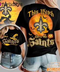 New Orleans Saints NFL Halloween Witch 3D Shirt