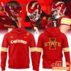 New Red Lids For The 2025 Season Iowa State Cyclones Wordmark Red Hoodie