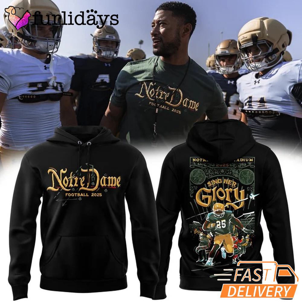 Notre Dame Fighting Irish 2025 Sing Her Glory Black Hoodie