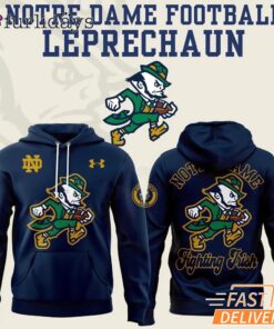 Notre Dame Football Team 2025 Leprechaun Logo Hoodie