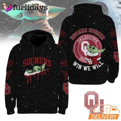 Oklahoma Sooners NCAA Baby Yoda It's All About The U Win We Will Hoodie