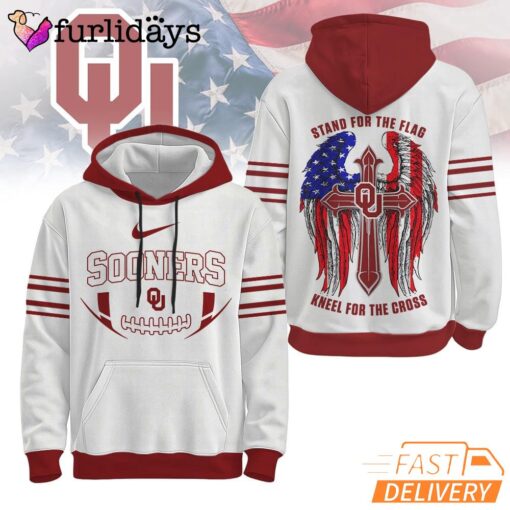 Oklahoma Sooners NCAA Stand For The Flag Kneel For The Cross Hoodie