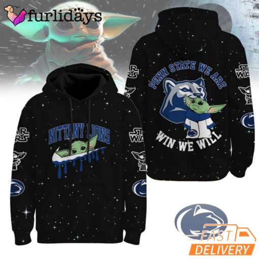Penn State Nittany Lions NCAA Baby Yoda It's All About The U Win We Will Hoodie