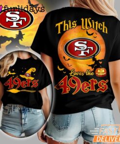 San Francisco 49ers NFL Halloween Witch 3D Shirt