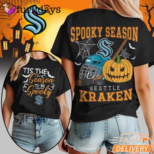 Seattle Kraken NHL Spooky Season Halloween 3D Shirt