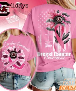 South Carolina Gamecocks NCAA Breast Cancer Awareness Sunflower Shirt, Breast Cancer Warrior Shirt