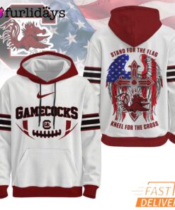 South Carolina Gamecocks NCAA Stand For The Flag Kneel For The Cross Hoodie