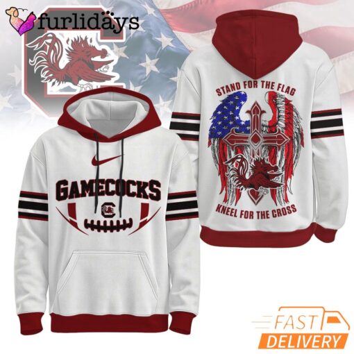 South Carolina Gamecocks NCAA Stand For The Flag Kneel For The Cross Hoodie