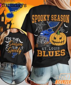 St Louis Blues NHL Spooky Season Halloween 3D Shirt