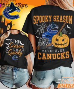Vancouver Canucks NHL Spooky Season Halloween 3D Shirt