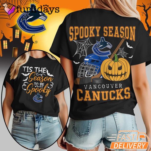Vancouver Canucks NHL Spooky Season Halloween 3D Shirt