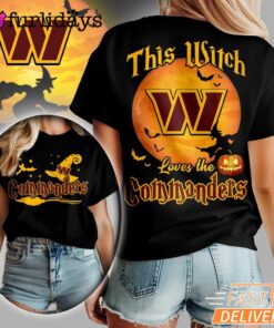 Washington Commanders NFL Halloween Witch 3D Shirt