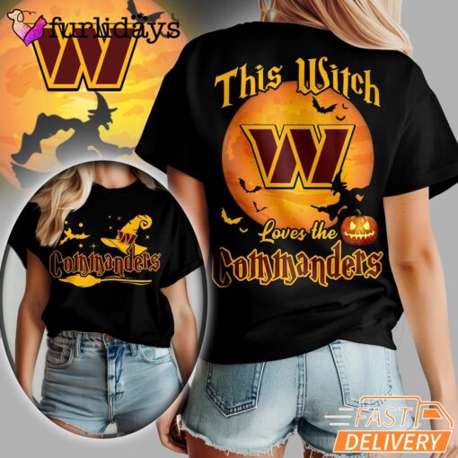 Washington Commanders NFL Halloween Witch 3D Shirt