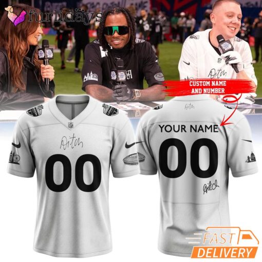 Aitch Signature x NFL London Game Custom Name Football Jersey