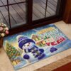 Baltimore Ravens NFL Cute Snowman Christmas Rubber Base Doormat