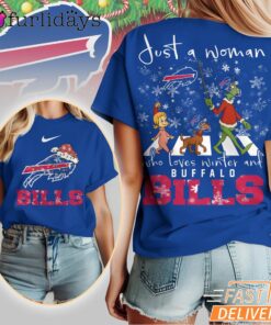 Buffalo Bills NFL Grinch Christmas 3D Shirt Just A Woman Gift