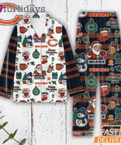Chicago Bears Tis the Season Christmas Pajamas Set