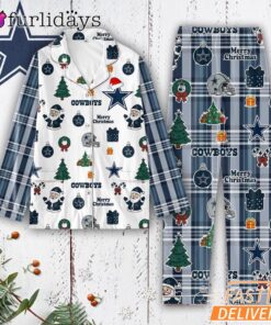Dallas Cowboys Tis the Season Christmas Pajamas Set