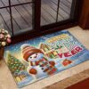Denver Broncos NFL Cute Snowman Christmas Rubber Base Doormat