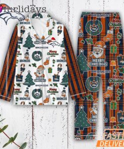 Denver Broncos Tis the Season Christmas Pajamas Set