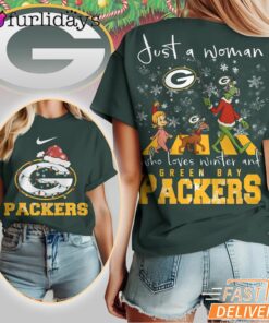 Green Bay Packers NFL Grinch Christmas 3D Shirt Just A Woman Gift