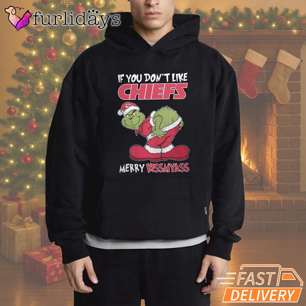 If You Don't Like Kansas City Chiefs Merry Kissmyass Grinch T-Shirt If You Don't Like Kansas City Chiefs Merry Kissmyass Grinch T-Shirt