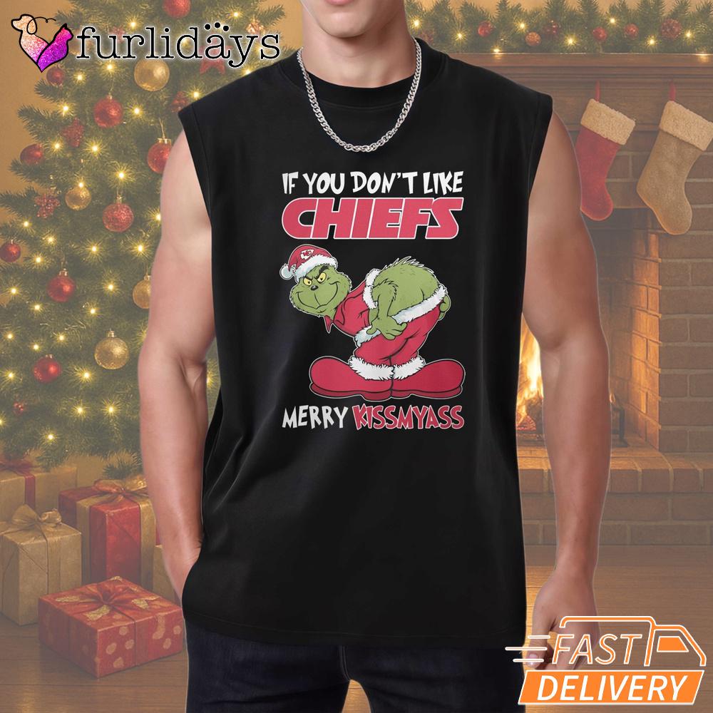 If You Don't Like Kansas City Chiefs Merry Kissmyass Grinch T-Shirt If You Don't Like Kansas City Chiefs Merry Kissmyass Grinch T-Shirt
