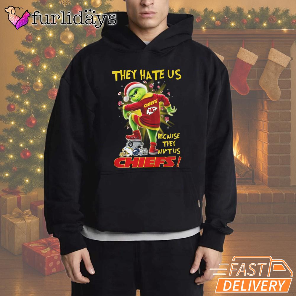 Kansas City Chiefs Grinch They Hate Us T-Shirt Kansas City Chiefs Grinch They Hate Us T-Shirt