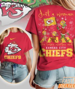 Kansas City Chiefs NFL Grinch Christmas 3D Shirt Just A Woman Gift