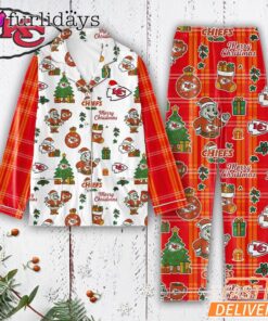 Kansas City Chiefs Tis the Season Christmas Pajamas Set