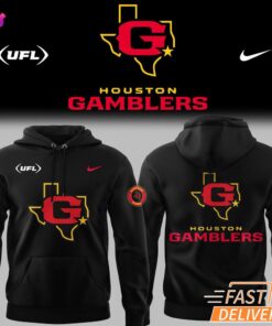 Limited Edition Houston Gamblers Football Black Hoodie