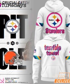 Limited Edition Pittsburgh Steelers 2025 Crucial Catch Intercept Cancer Hoodie